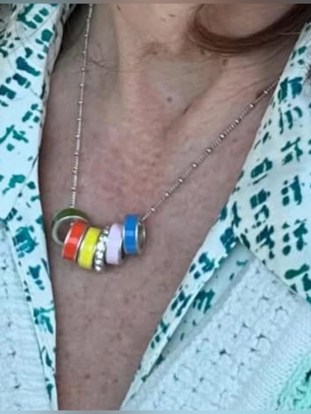 CAbi charm necklace - charm rings are removable. - Picture 7 of 11